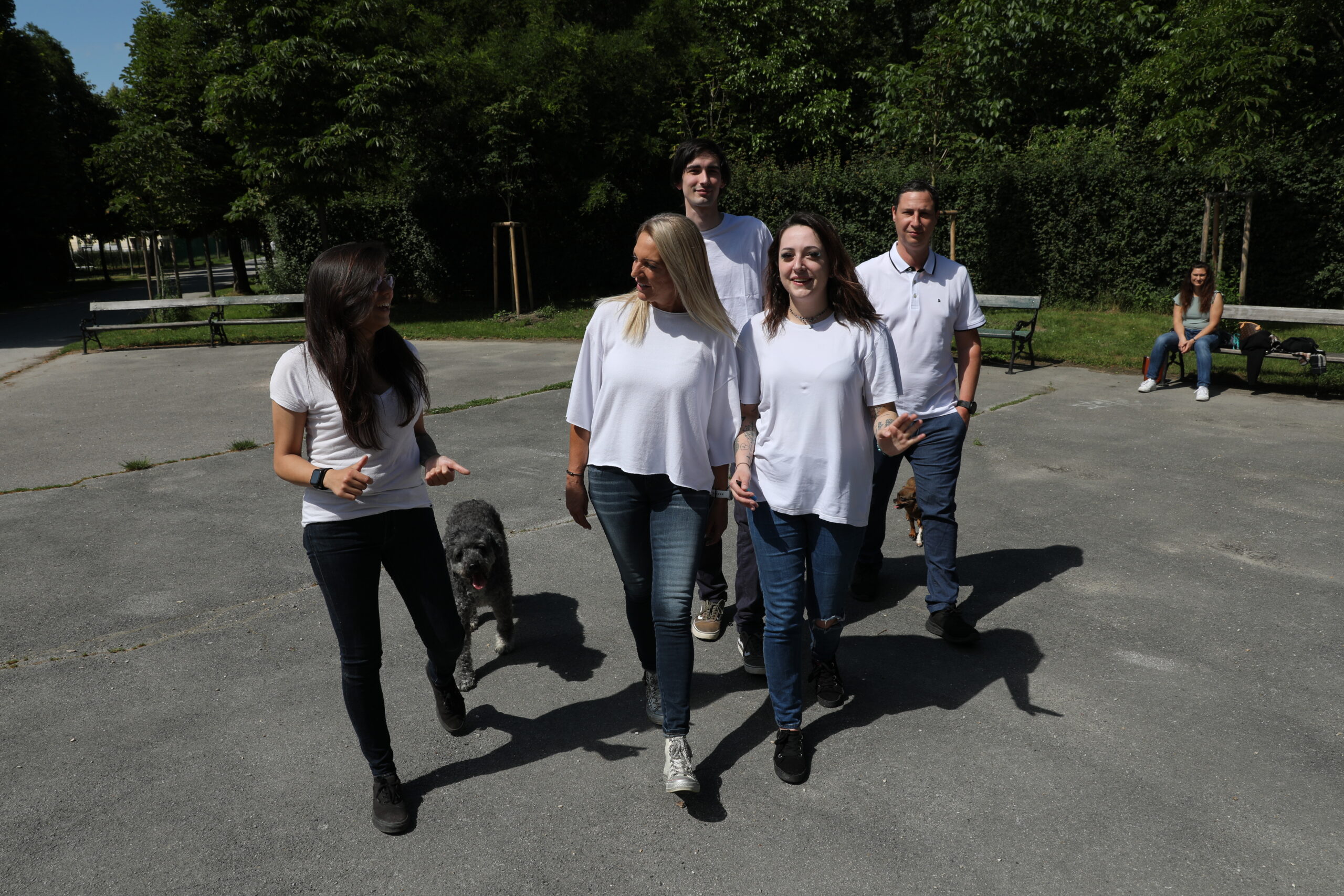 Team Foto, Karoline L., Susanne G., Bernhard A., Olivia G., Bernhard S.